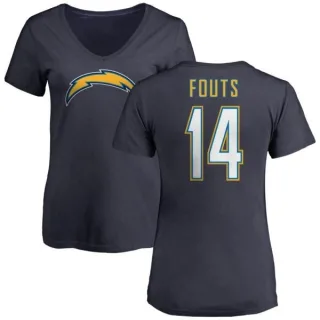 Dan Fouts Women's Los Angeles Chargers Name & Number Slim Fit V-Neck T-Shirt - Navy