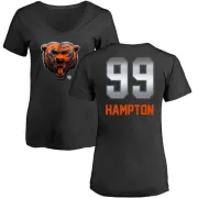 Dan Hampton Women's Chicago Bears Midnight Mascot T-Shirt - Black