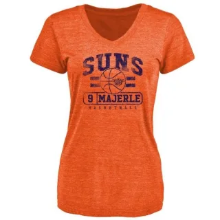 Dan Majerle Women's Phoenix Suns Orange Baseline Tri-Blend T-Shirt