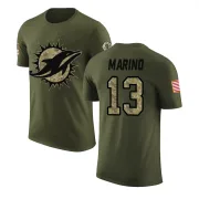 Dan Marino Miami Dolphins Olive Salute to Service Legend T-Shirt