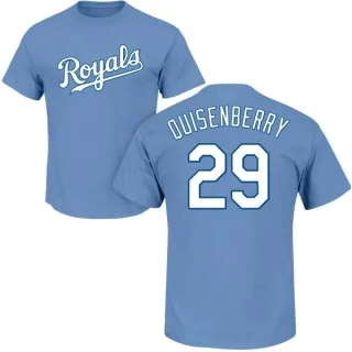 Dan Quisenberry Kansas City Royals Name & Number T-Shirt - Light Blue