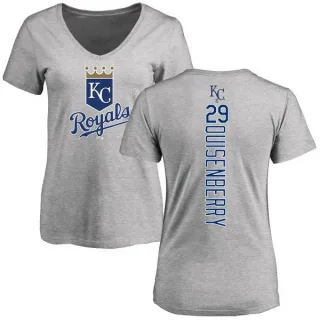 Dan Quisenberry Women's Kansas City Royals Backer Slim Fit T-Shirt - Ash