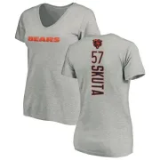 Dan Skuta Women's Chicago Bears Backer V-Neck T-Shirt - Ash