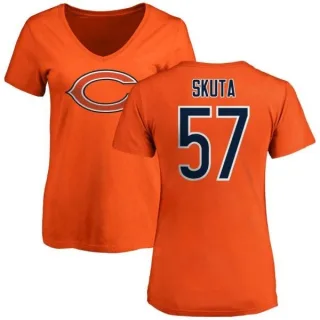 Dan Skuta Women's Chicago Bears Name & Number Logo Slim Fit T-Shirt - Orange