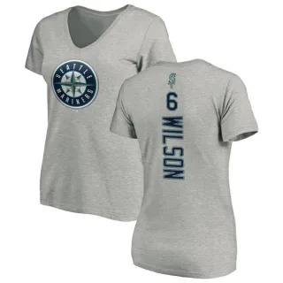 Dan Wilson Women's Seattle Mariners Backer Slim Fit T-Shirt - Ash