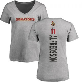 Daniel Alfredsson Women's Ottawa Senators Backer T-Shirt - Ash