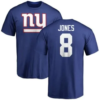 Daniel Jones New York Giants Name & Number Logo T-Shirt - Royal