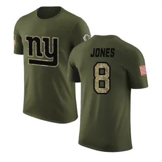 Daniel Jones New York Giants Olive Salute to Service Legend T-Shirt