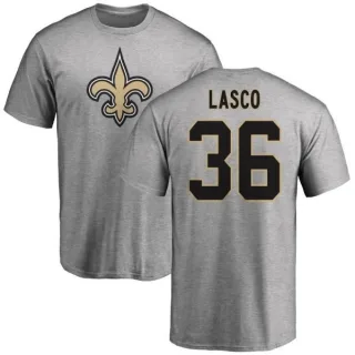 Daniel Lasco New Orleans Saints Name & Number Logo T-Shirt - Ash