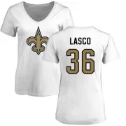 Daniel Lasco Women's New Orleans Saints Name & Number Logo Slim Fit T-Shirt - White