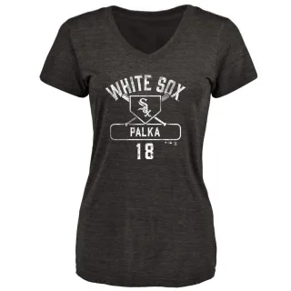 Daniel Palka Women's Chicago White Sox Base Runner Tri-Blend T-Shirt - Black