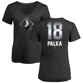 Daniel Palka Women's Chicago White Sox Midnight Mascot V-Neck T-Shirt - Black