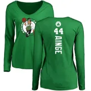 Danny Ainge Women's Boston Celtics Kelly Green Backer V-Neck Long-Sleeve T-Shirt