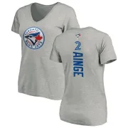 Danny Ainge Women's Toronto Blue Jays Backer Slim Fit T-Shirt - Ash