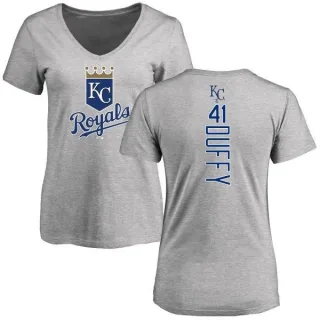 Danny Duffy Women's Kansas City Royals Backer Slim Fit T-Shirt - Ash