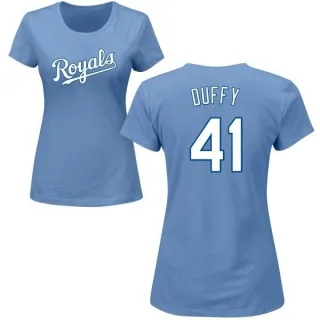Danny Duffy Women's Kansas City Royals Name & Number T-Shirt - Light Blue