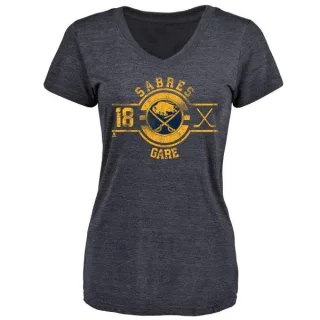 Danny Gare Women's Buffalo Sabres Insignia Tri-Blend T-Shirt - Navy