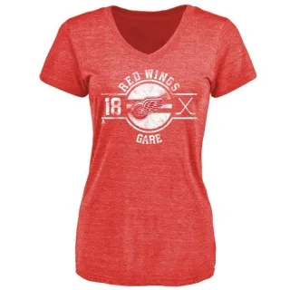 Danny Gare Women's Detroit Red Wings Insignia Tri-Blend T-Shirt - Red