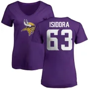 Danny Isidora Women's Minnesota Vikings Name & Number Logo Slim Fit T-Shirt - Purple