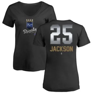 Danny Jackson Women's Kansas City Royals Midnight Mascot V-Neck T-Shirt - Black