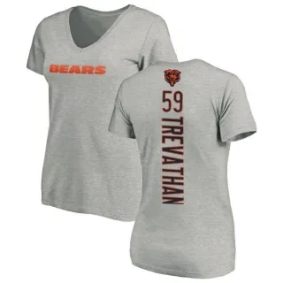 Danny Trevathan Women's Chicago Bears Backer V-Neck T-Shirt - Ash