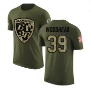 Danny Woodhead Baltimore Ravens Olive Salute to Service Legend T-Shirt