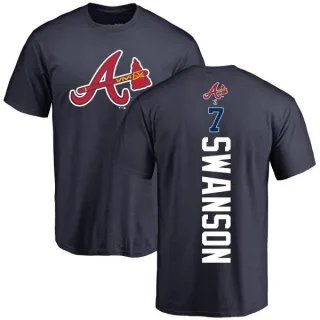 Dansby Swanson Atlanta Braves Backer T-Shirt - Navy