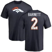 Dante Barnett Denver Broncos Name & Number Logo T-Shirt - Navy