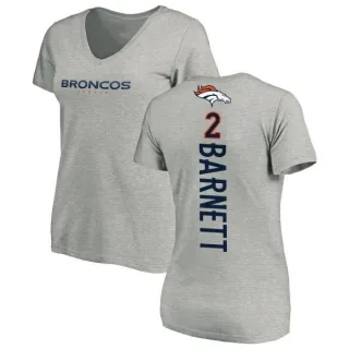 Dante Barnett Women's Denver Broncos Backer V-Neck T-Shirt - Ash