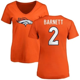 Dante Barnett Women's Denver Broncos Name & Number Logo Slim Fit T-Shirt - Orange