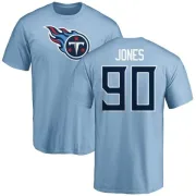 DaQuan Jones Tennessee Titans Name & Number Logo T-Shirt - Light Blue