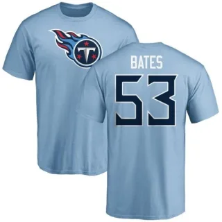 Daren Bates Tennessee Titans Name & Number Logo T-Shirt - Light Blue