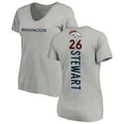 Darian Stewart Women's Denver Broncos Backer V-Neck T-Shirt - Ash