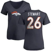 Darian Stewart Women's Denver Broncos Name & Number Logo Slim Fit T-Shirt - Navy