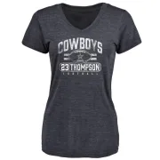 Darian Thompson Women's Dallas Cowboys Flanker Tri-Blend T-Shirt - Navy