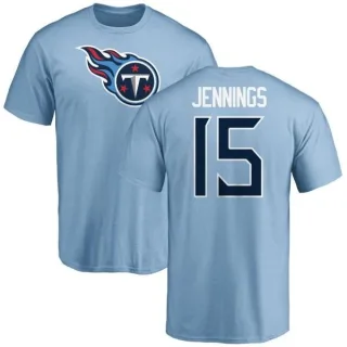 Darius Jennings Tennessee Titans Name & Number Logo T-Shirt - Light Blue