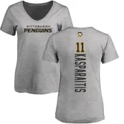 Darius Kasparaitis Women's Pittsburgh Penguins Backer T-Shirt - Ash