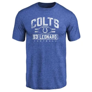 Darius Leonard Indianapolis Colts Flanker Tri-Blend T-Shirt - Royal