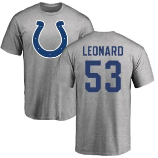 Darius Leonard Indianapolis Colts Name & Number Logo T-Shirt - Ash