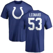 Darius Leonard Indianapolis Colts Name & Number Logo T-Shirt - Royal