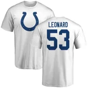 Darius Leonard Indianapolis Colts Name & Number Logo T-Shirt - White