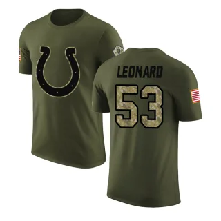 Darius Leonard Indianapolis Colts Olive Salute to Service Legend T-Shirt