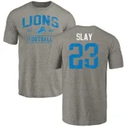 Darius Slay Detroit Lions Gray Distressed Name & Number Tri-Blend T-Shirt