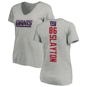 Darius Slayton Women's New York Giants Backer V-Neck T-Shirt - Ash