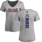 Darnell Nurse Women's Edmonton Oilers Backer T-Shirt - Ash