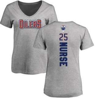 Darnell Nurse Women's Edmonton Oilers Backer T-Shirt - Ash