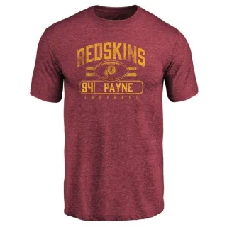 Daron Payne Washington Redskins Flanker Tri-Blend T-Shirt - Burgundy