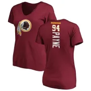 Daron Payne Women's Washington Redskins Backer Slim Fit T-Shirt - Maroon