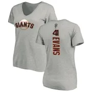 Darrell Evans Women's San Francisco Giants Backer Slim Fit T-Shirt - Ash