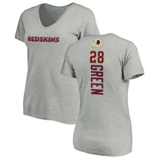 Darrell Green Women's Washington Redskins Backer V-Neck T-Shirt - Ash